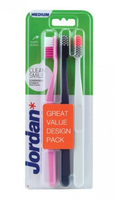 Jordan Tandenborstel Clean Smile Medium 3 Pack Voordeelverpakking 12x3stuk