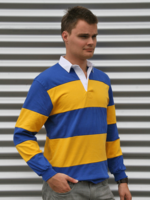 Rugbyshirts Blauw/geel Gestreept