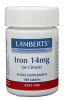 Lamberts Ijzer (iron) Citraat 14 Mg 100tab