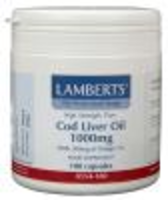 Lamberts Levertraan (cod Liver Oil) 1000 Mg 180 Stuks
