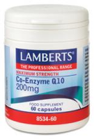 Lamberts Voedingssupplementen Co Enzym Q10 200mg L8534 60 Vegetarische Capsules