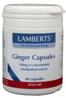 Lamberts Voedingssupplementen Gember (ginger) L8565 60 Vegetarische Capsules