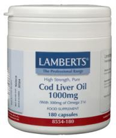 Lamberts Voedingssupplementen Levertraan 1000mg L8554 180 Capsules