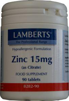 Lamberts Zink Citraat 15mg  / L8282 180 Tabletten