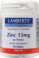 Lamberts Zink (zinc) Citraat 15 Mg 90tab