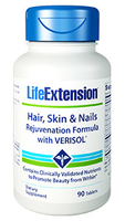 Life Extension Hair, Skin & Nails Rejuvenation Formula With Verisol   90 Caps