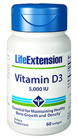 Life Extension Vitamin D3 5,000 Iu   60 Caps
