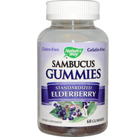 Sambucus Gummies, Standardized Elderberry, 60 Gummies   Nature's Way