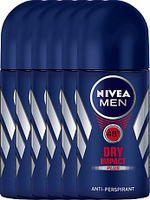 Nivea Men Deodorant Deoroller Dry Impact 6x50ml
