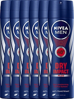 Nivea Men Deodorant Deospray Dry Impact Plus 6x150ml