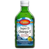 Norwegian Super D Omega3 Lemon Flavor (250 Ml)   Carlson Laboratories