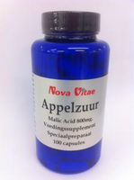 Nova Vitae Appelzuur Malic Acid 800mg Capsules
