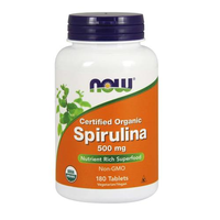 Now Foods Organic Spirulina 500 Mg   180 Caps
