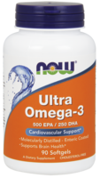 Ultra Omega 3  500 Epa/250 Dha (90 Softgels)   Now Foods