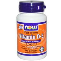 Now Foods, Vitamin D 3, 2,000 Iu, 240 Softgels