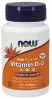 Vitamin D3 2000 Iu (120 Softgels)   Now Foods
