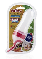 Nuby Knijplepel Baby Fles   Vanaf 6 Maanden