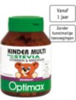 Optimax Kind Multi Stevia Kauwtabletten Bosvruchten 100st