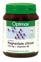 Optimax Magnesium Citraat 250mg + Vit B6 (120tab)