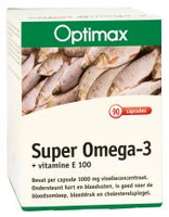 Optimax Voedingssupplementen Super Omega 3 500mg + Vitamine E 100mg 90 Tabletten