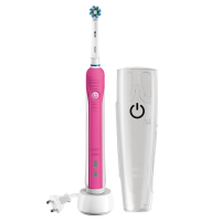 Oral B Elektrische Tandenborstel Pro 750 Crossaction Pink  Travelcase Stuk