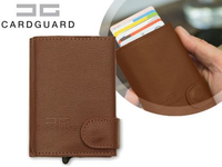 Card Guard Protector Wallet   Uitschuifbare Portemonnee Brown