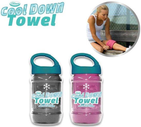 Cool Down Towel Grey + Pink   Sport Handdoek