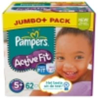 Pampers Active Fit Junior Plus Jumbo Box Maat 5+ 62st