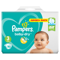 Pampers Baby Dry Luiers Maat 3   90 Stuks
