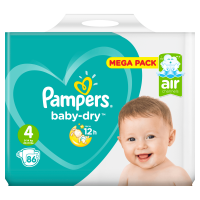 Pampers Baby Dry Luiers Maat 4   86 Stuks