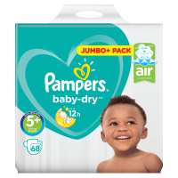 Pampers Baby Dry Luiers   Maat 5+   68 Stuks