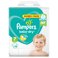 Pampers Baby Dry Luiers   Maat 7   58 Stuks