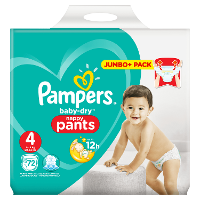 Pampers Baby Dry Pants Maat 4   72 Luierbroekjes