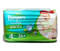 Pampers Baby Luiers   Maat 4 Active Boy Pants 36 Stuks