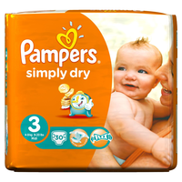 Pampers Baby Luiers   Simply Dry Maat 3 30 Stuks