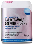 Paracetamol/coffeine Tablet 500/50mg Pch Clicker 20 Stuks