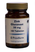 Proviform Zink Gluconaat 50 Mg (100tb)