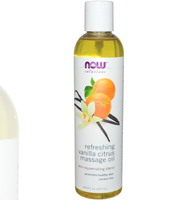 Refreshing Vanilla Citrus Massage Oil (237 Ml)   Now Foods