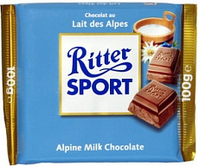 Ritter Sport Alpenmelk Chocolade   100 Gr