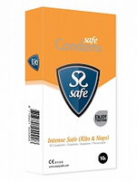Safe Condoms Condoom Intens Safe Ribs Dots (10st)