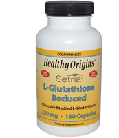 Setria L Glutathione Reduced 250 Mg (150 Capsules)   Healthy Origins