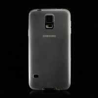 Silicone Case Samsung S5 Transparant Zwart