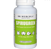 Spirugreen For Cats, Dogs, Birds & Fish 500 Mg (180 Tablets)   Dr. Mercola