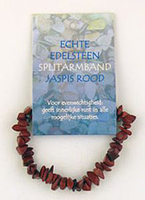 Steengoed Splitarmband Jaspis Rood (1kaart)