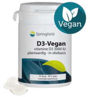 Springfield D3 Vegan Vitamine D3 75 Mcg (90vc)