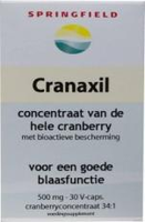 Springfield Voedingssupplementen Cranaxil Cranberry 500mg 30 Capsules