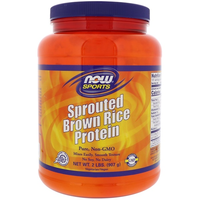 Sprouted Brown Rice Protein   Unflavored (907 Gram)   Now Foods