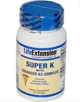 Super K Met Geadvanceerd Vitamine K2 Complex (90 Softgels)   Life Extension
