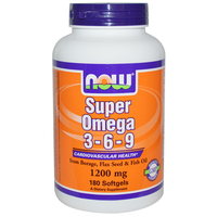 Super Omega 3   6   9, 1200 Mg (180 Softgels)   Now Foods