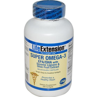 Super Omega 3 Epa/dha Met Sesam Lignans & Olijf Fruit Extract (240 Gelcapsules)   Life Extension